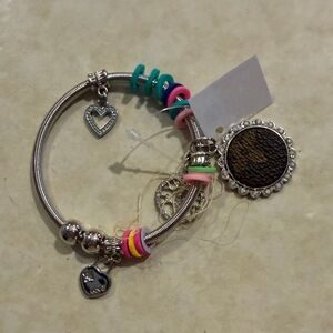 Silver and Multicolor Charm Bracelet